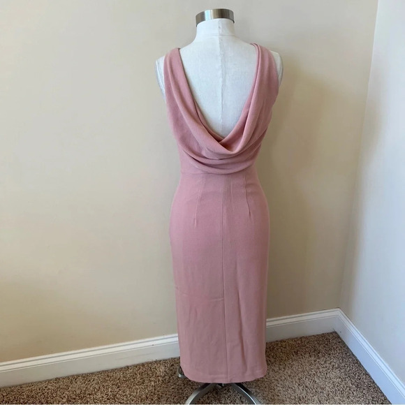 Dress the Population Mackenna low cowl back sheath dress blush pink 866 - Picture 10 of 15